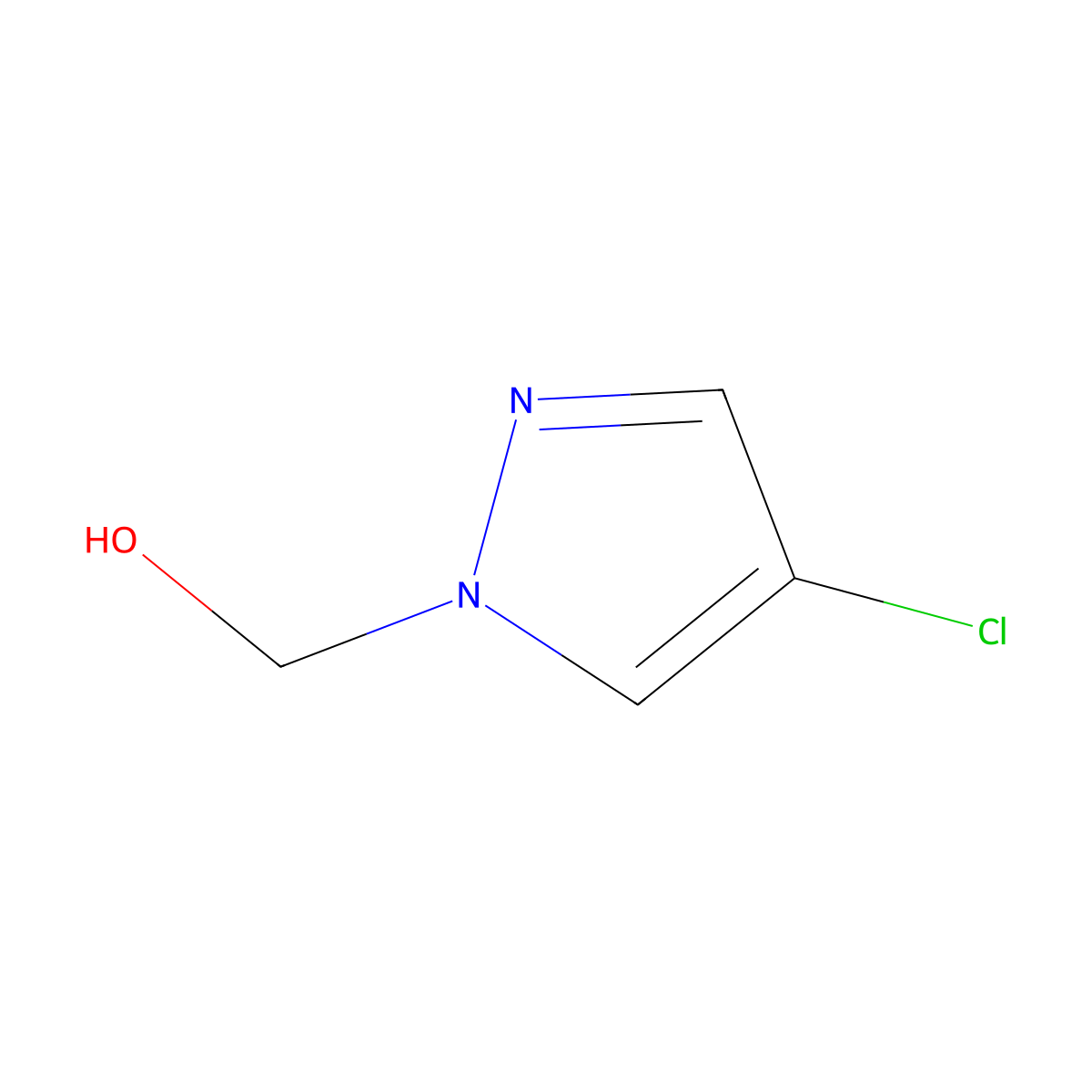 (4-chloro-1H-pyrazol-1-yl)methanol molecular structure, CAS 80199-86-6