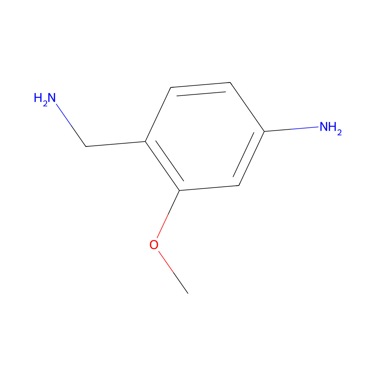 4-(Aminomethyl)-3-methoxyaniline molecular structure, CAS 801992-71-2