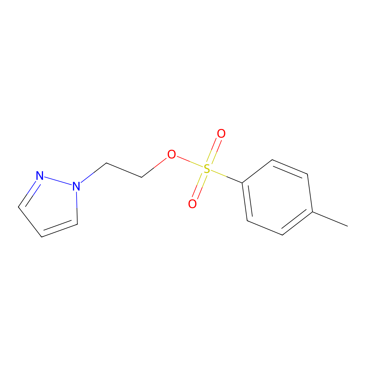 2-(1H-pyrazol-1-yl)ethyl 4-methylbenzenesulfonate molecular structure, CAS 80200-20-0