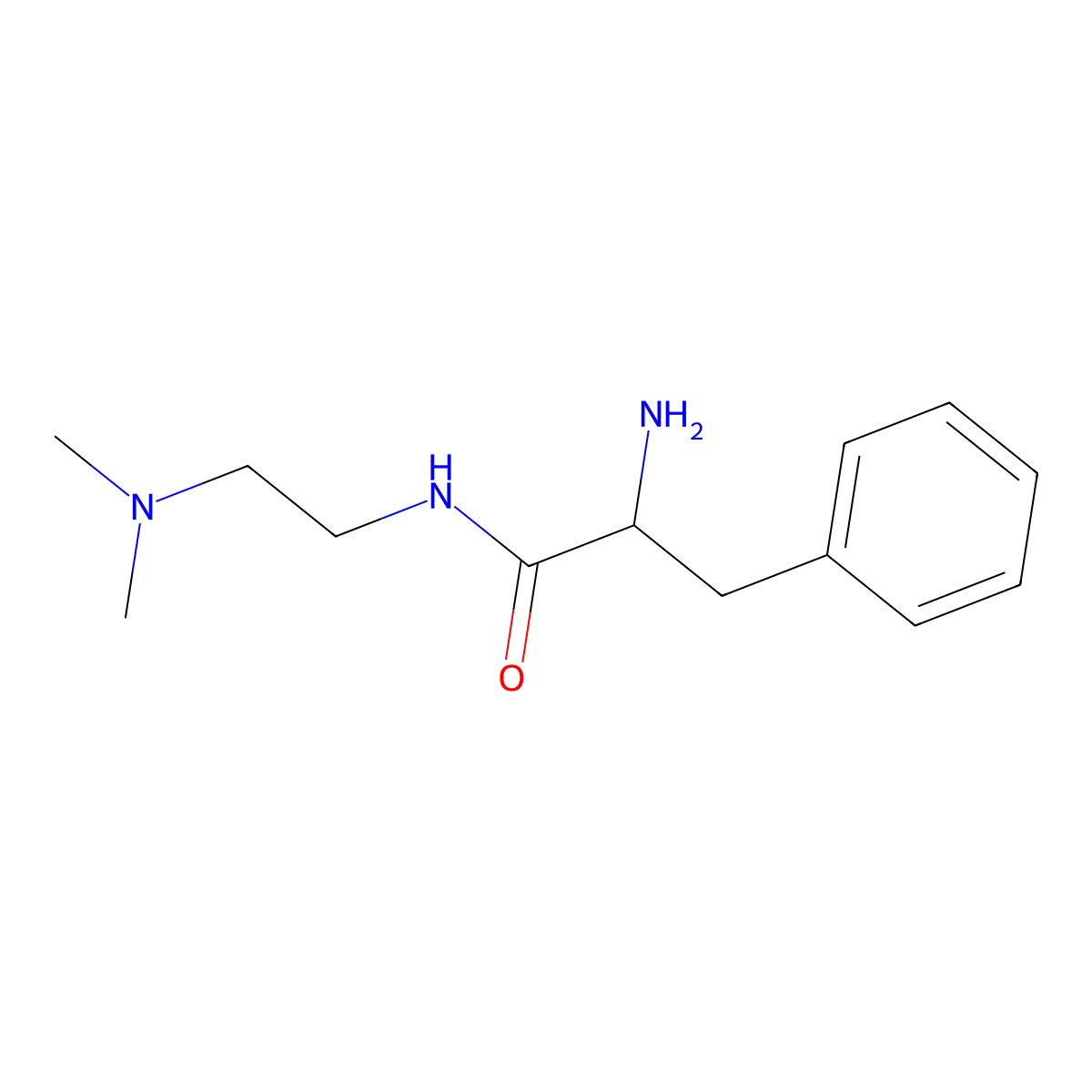 2-amino-N-[2-(dimethylamino)ethyl]-3-phenylpropanamide molecular structure, CAS 802004-33-7