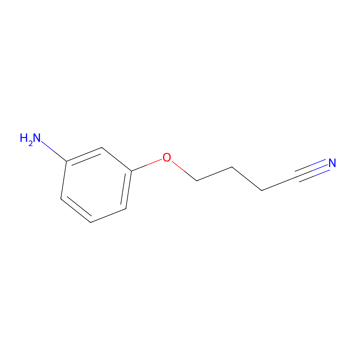 4-(3-Aminophenoxy)butanenitrile molecular structure, CAS 802009-56-9
