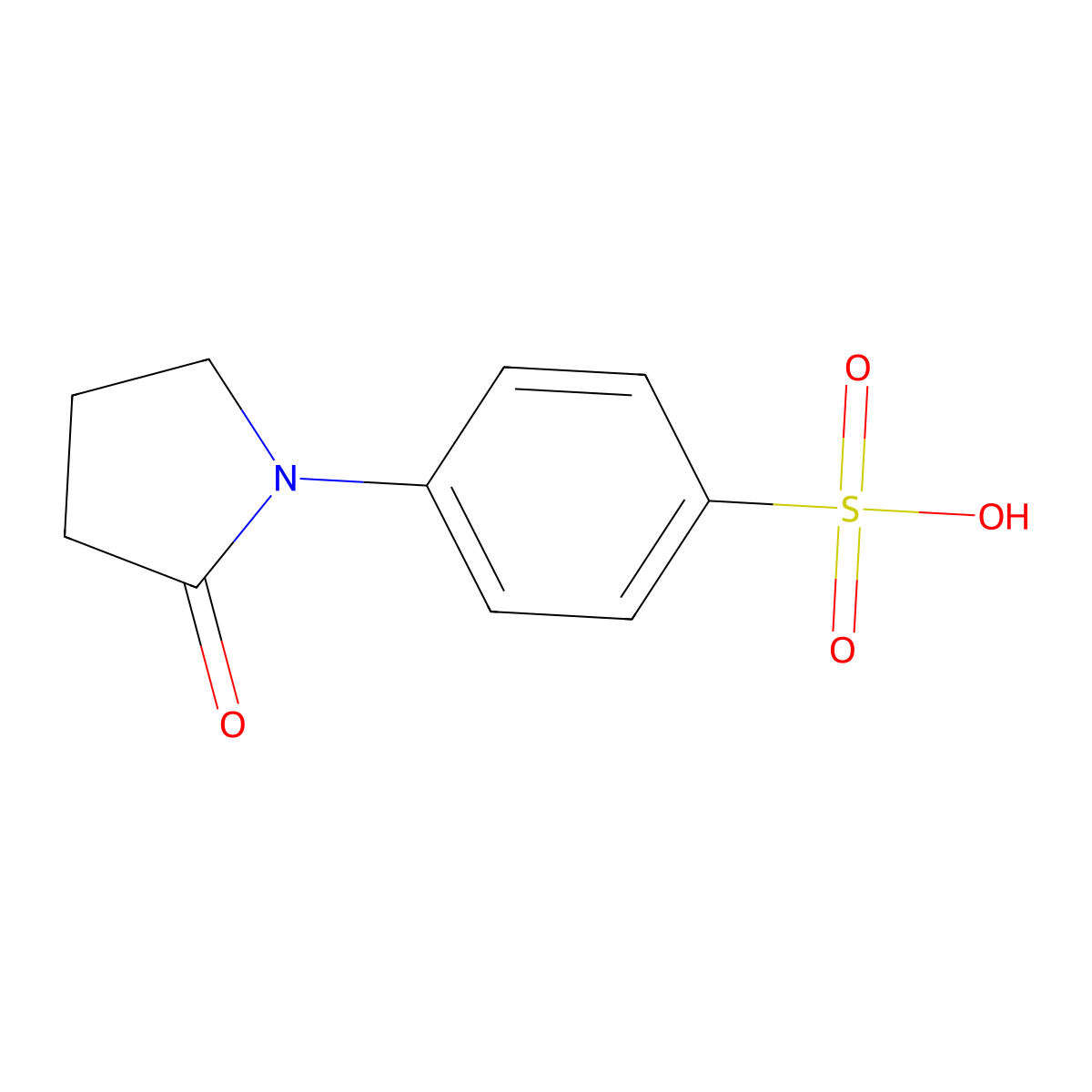 4-(2-Oxopyrrolidin-1-yl)benzenesulfonic acid molecular structure, CAS 80202-32-0