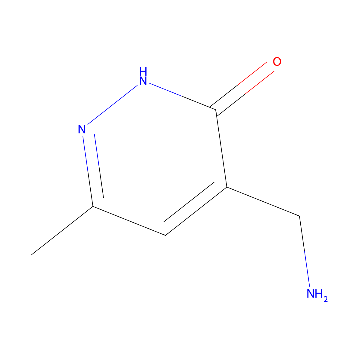 4-Aminomethyl-6-methyl-pyridazin-3-OL molecular structure, CAS 802021-93-8