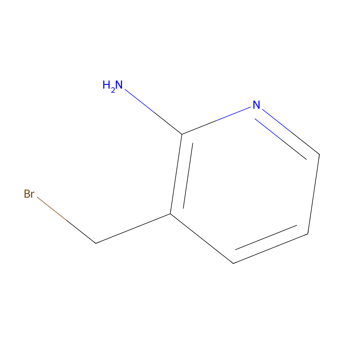 3-(Bromomethyl)pyridin-2-amine molecular structure, CAS 802022-95-3