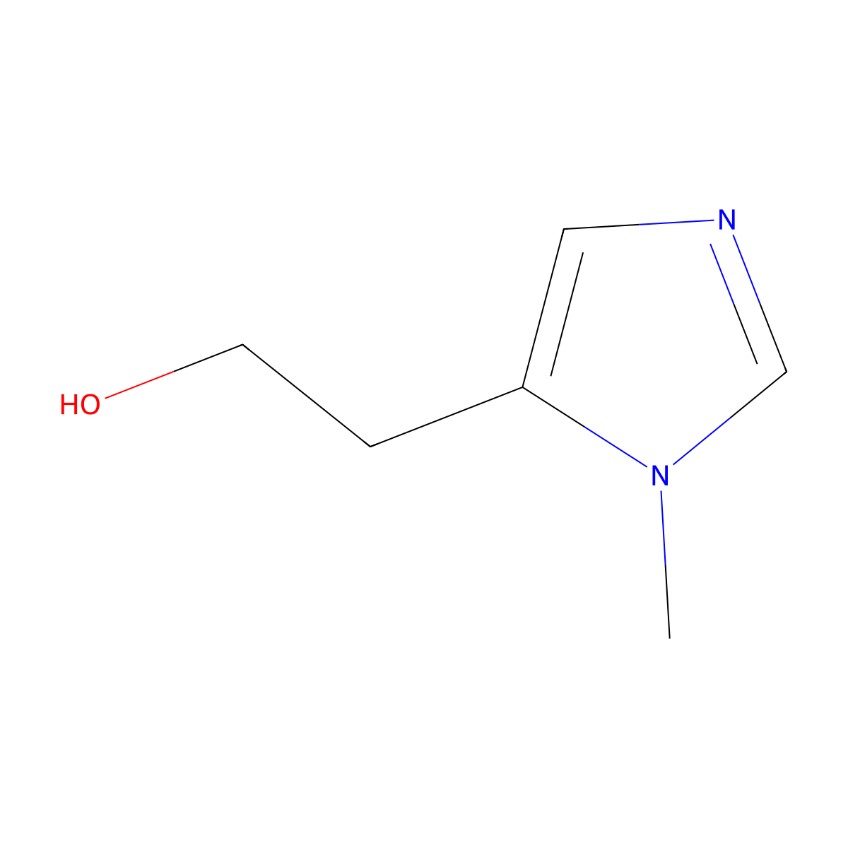 2-(1-methyl-1H-imidazol-5-yl)ethan-1-ol molecular structure, CAS 802027-25-4