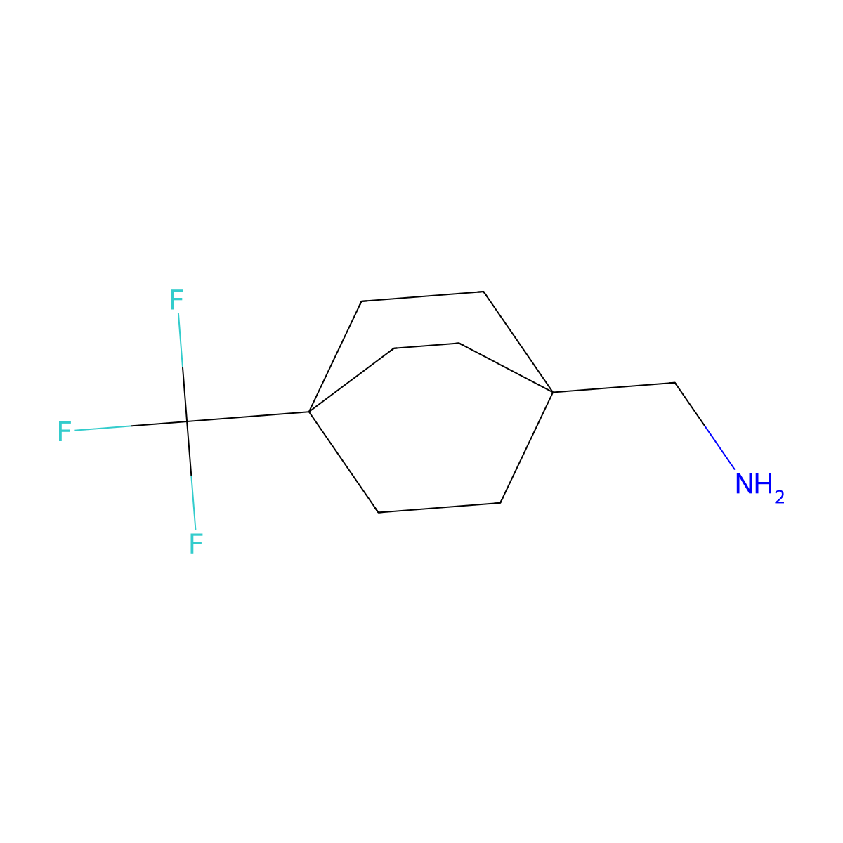 [4-(Trifluoromethyl)bicyclo[2.2.2]octan-1-yl]methanamine molecular structure, CAS 802029-43-2