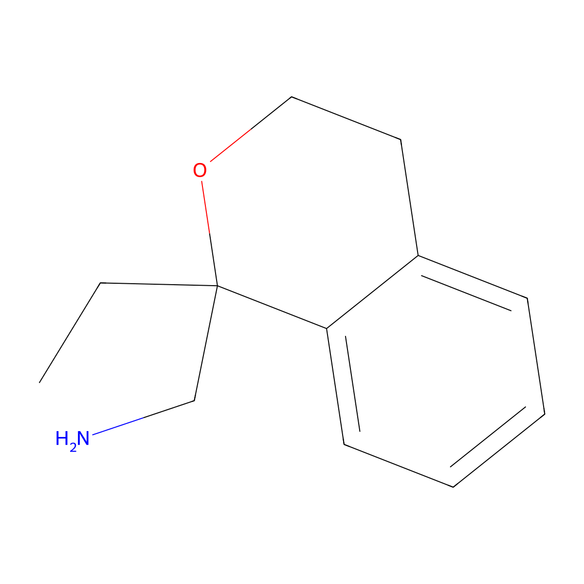 (1-ethyl-3,4-dihydro-1H-2-benzopyran-1-yl)methanamine molecular structure, CAS 802031-12-5