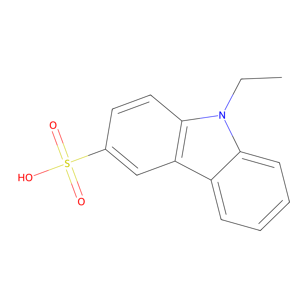 9-ethyl-9H-carbazole-3-sulfonic acid molecular structure, CAS 802034-95-3