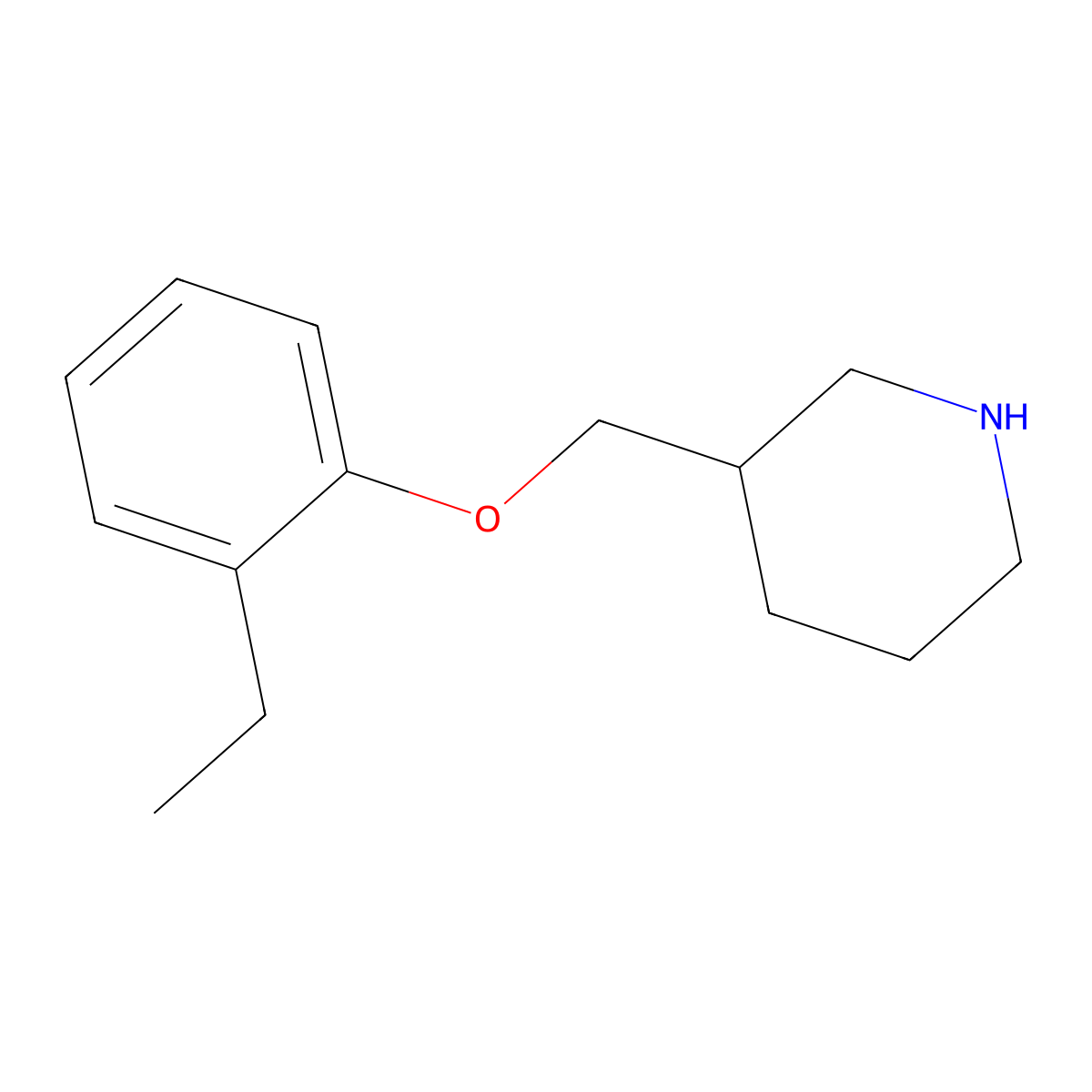 3-[(2-Ethylphenoxy)methyl]piperidine molecular structure, CAS 802037-46-3