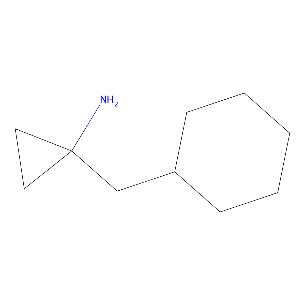 1-(Cyclohexylmethyl)cyclopropanamine molecular structure, CAS 802040-68-2