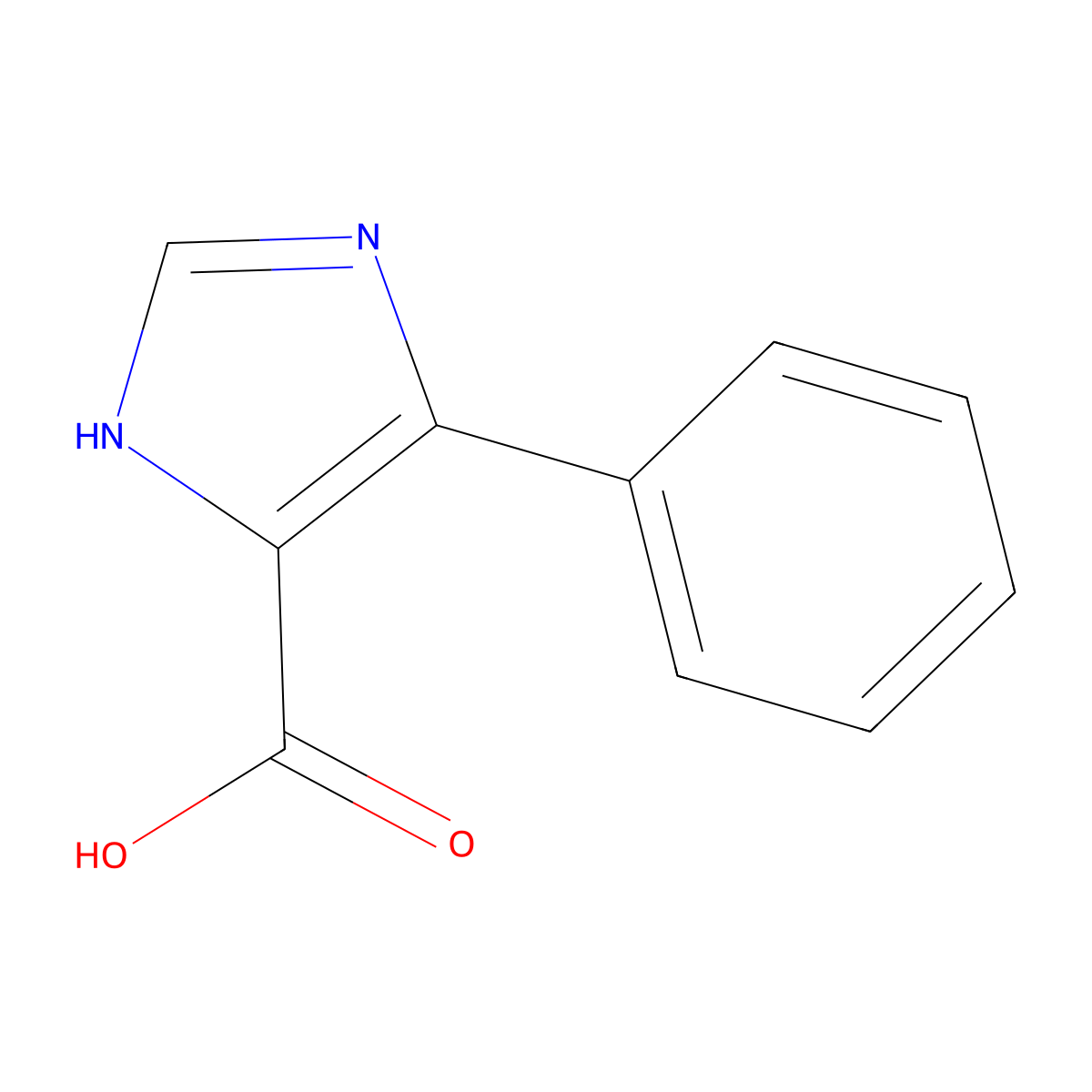 4-phenyl-1H-imidazole-5-carboxylic acid molecular structure, CAS 802052-58-0