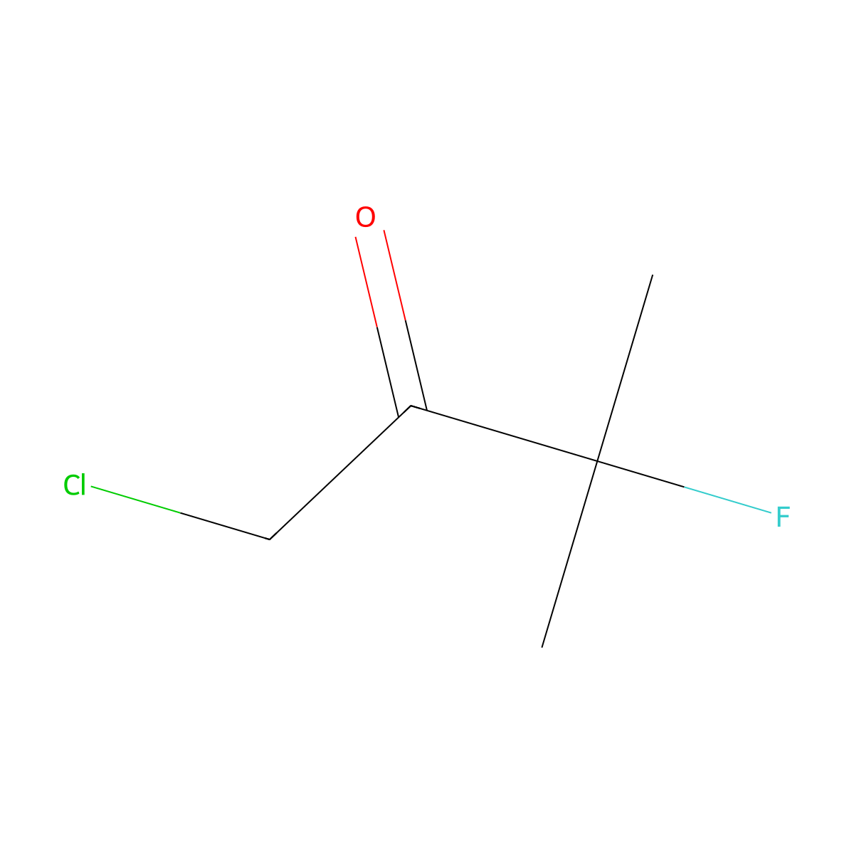 1-Chloro-3-fluoro-3-methylbutan-2-one molecular structure, CAS 80212-78-8