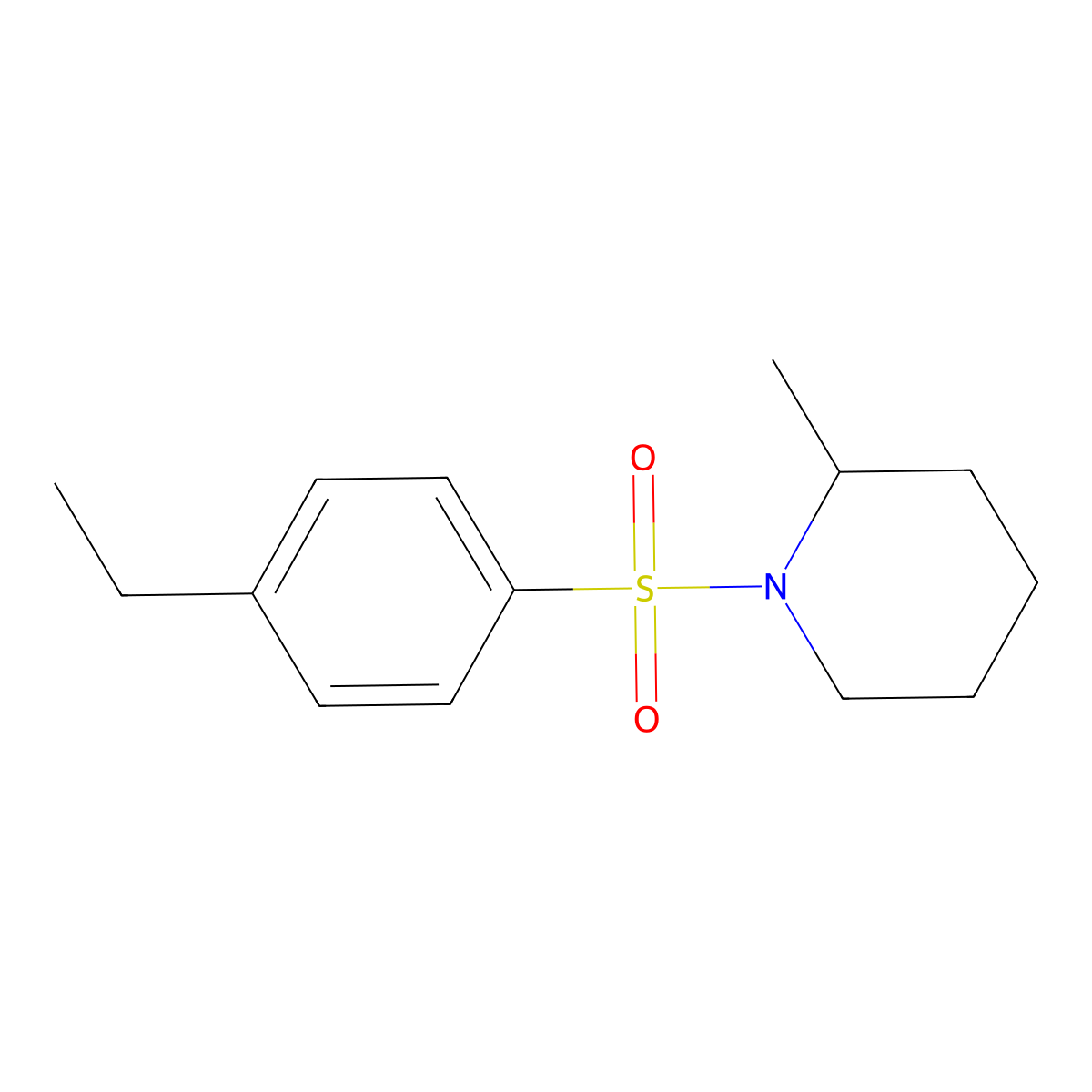 1-[(4-Ethylphenyl)sulfonyl]-2-methylpiperidine molecular structure, CAS 80212-97-1