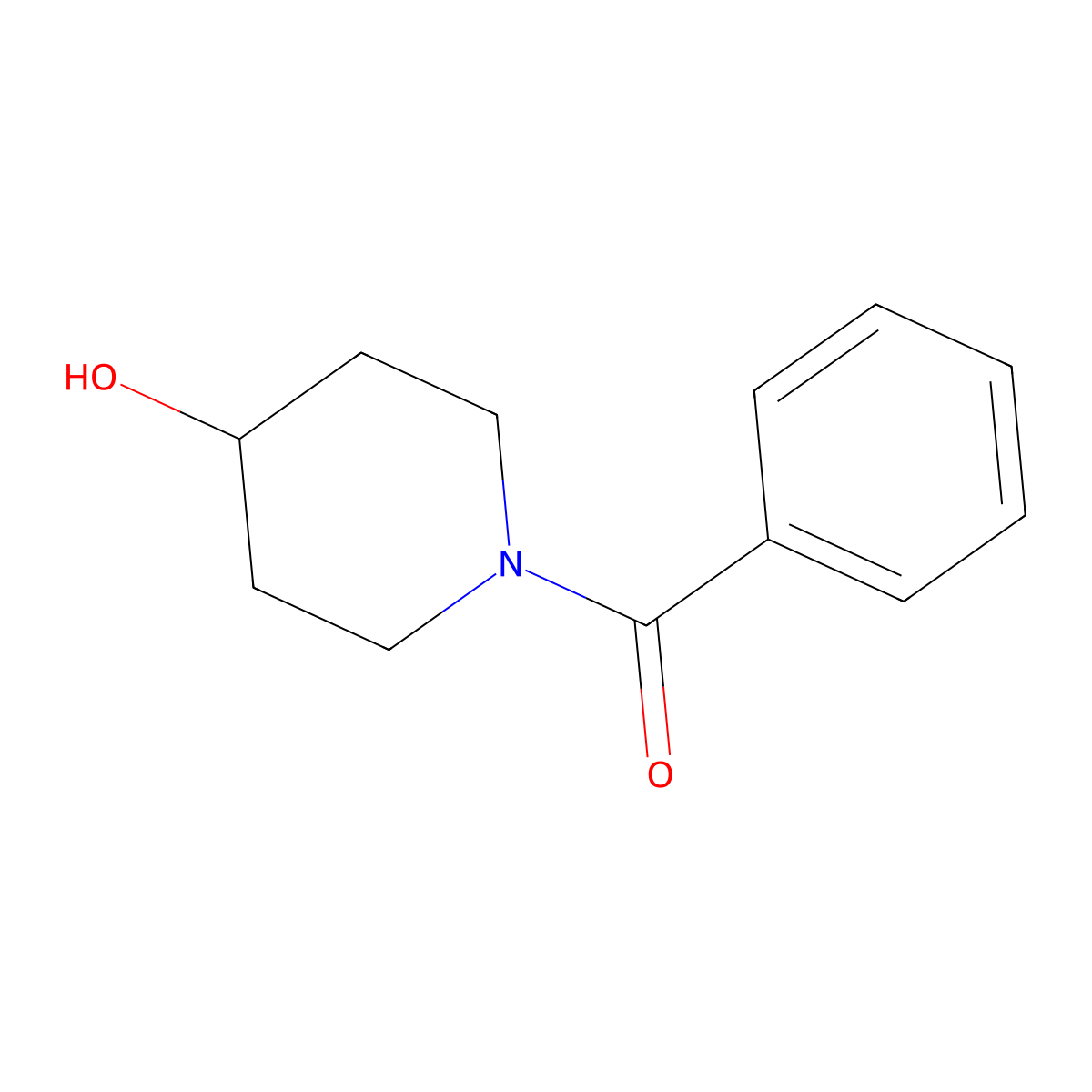 N-benzoyl-4-hydroxypiperidine molecular structure, CAS 80213-01-0