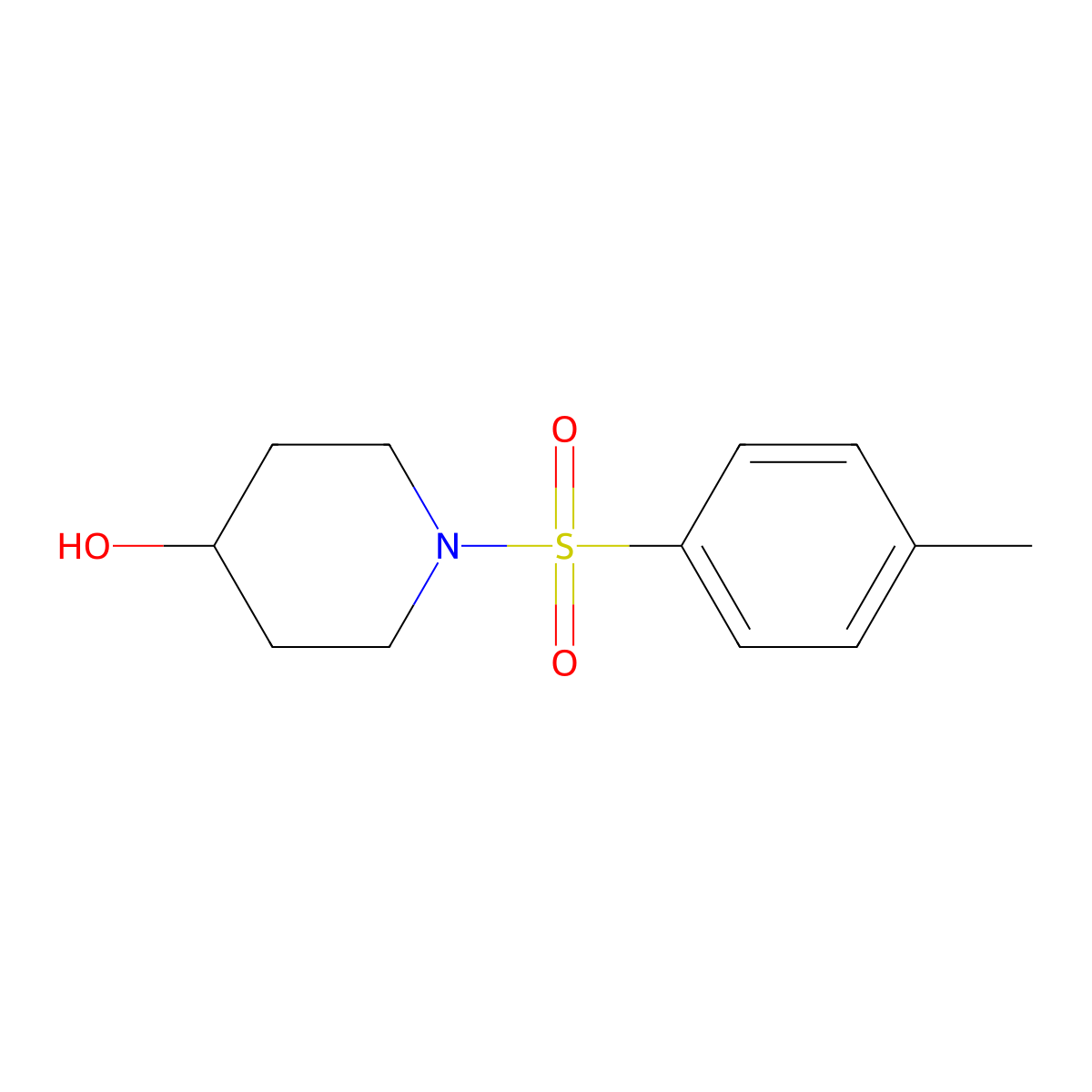 1-[(4-Methylbenzene)-sulfonyl]-4-piperidinol molecular structure, CAS 80213-12-3