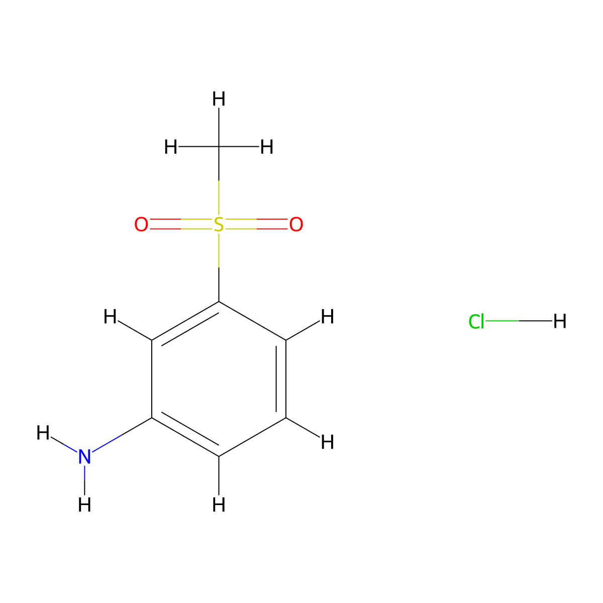 3-(Methylsulfonyl)aniline hydrochloride molecular structure, CAS 80213-28-1