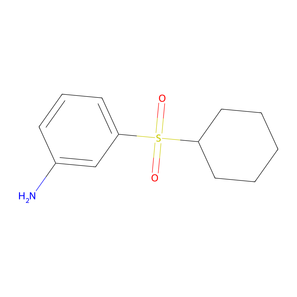 3-(Cyclohexanesulfonyl)aniline molecular structure, CAS 80213-38-3