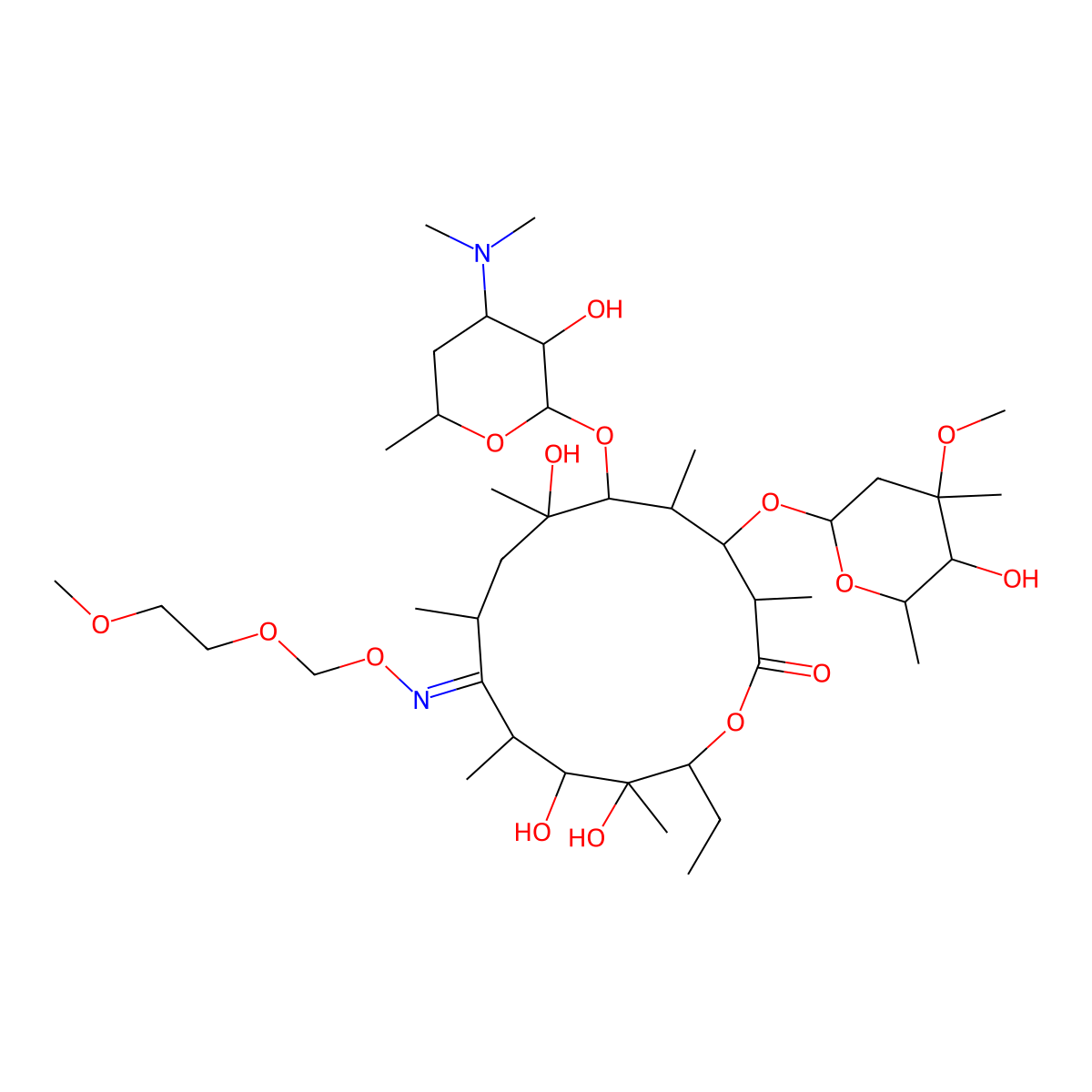 Roxithromycin molecular structure, CAS 80214-83-1