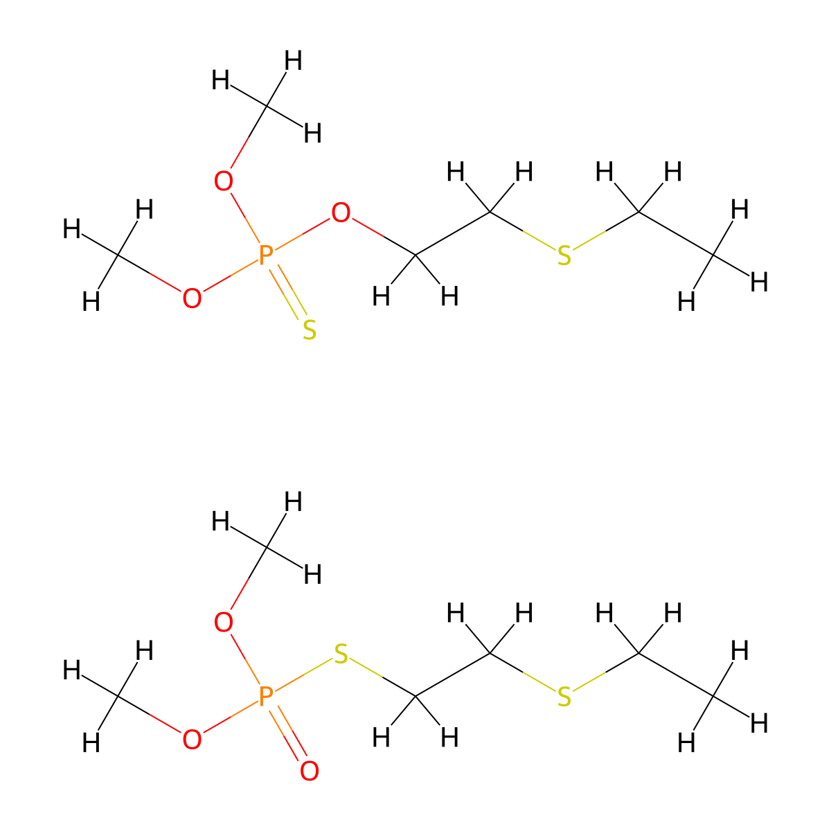 Metasystox molecular structure, CAS 8022-00-2