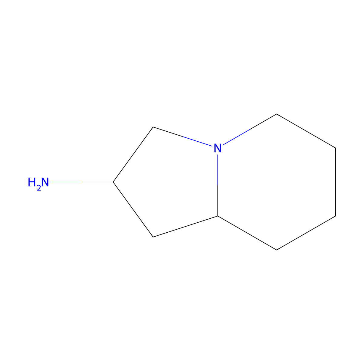 Octahydroindolizin-2-amine molecular structure, CAS 80220-54-8