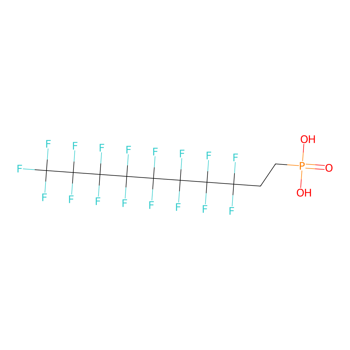 ((Perfluorooctyl)ethyl)phosphonic acid molecular structure, CAS 80220-63-9