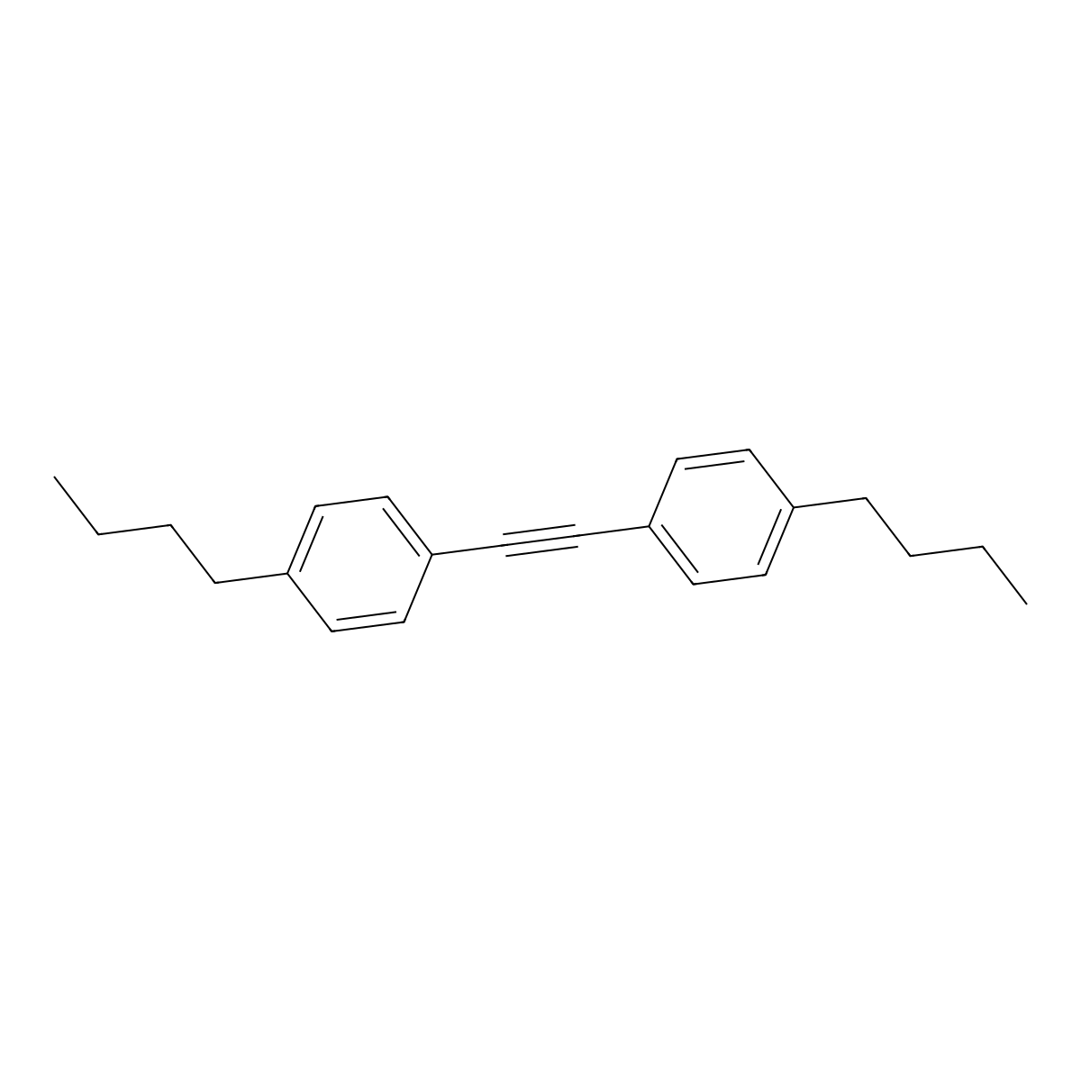 1,2-Bis(4-butylphenyl)ethyne molecular structure, CAS 80221-11-0