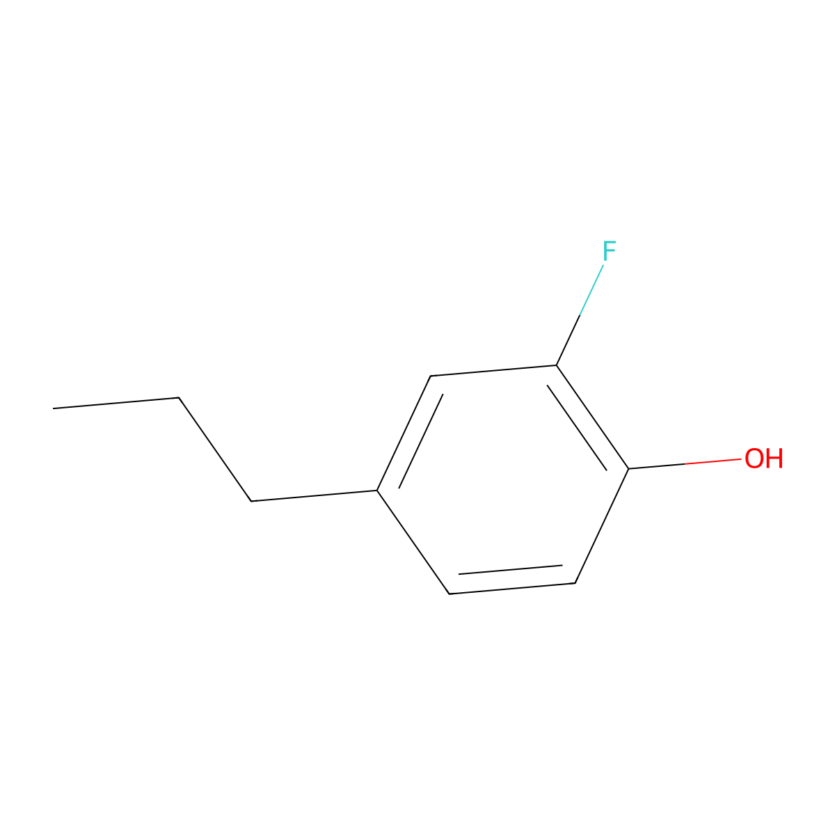 2-Fluoro-4-propylphenol molecular structure, CAS 80222-25-9