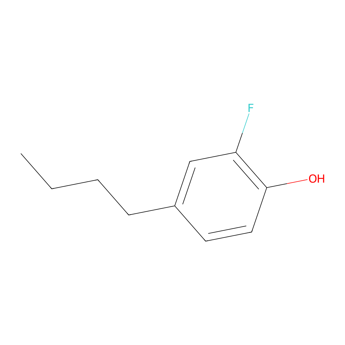 4-Butyl-2-fluorophenol molecular structure, CAS 80222-26-0