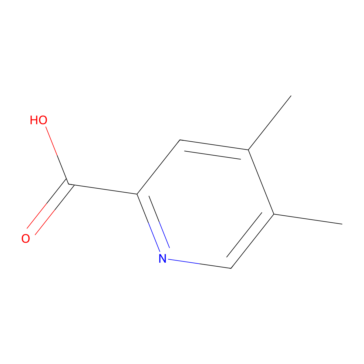 4,5-Dimethylpyridine-2-carboxylic acid molecular structure, CAS 802256-42-4
