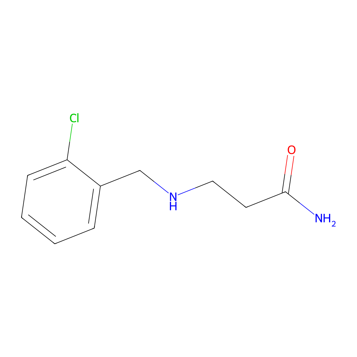 3-[(2-Chlorobenzyl)amino]propanamide molecular structure, CAS 802262-24-4