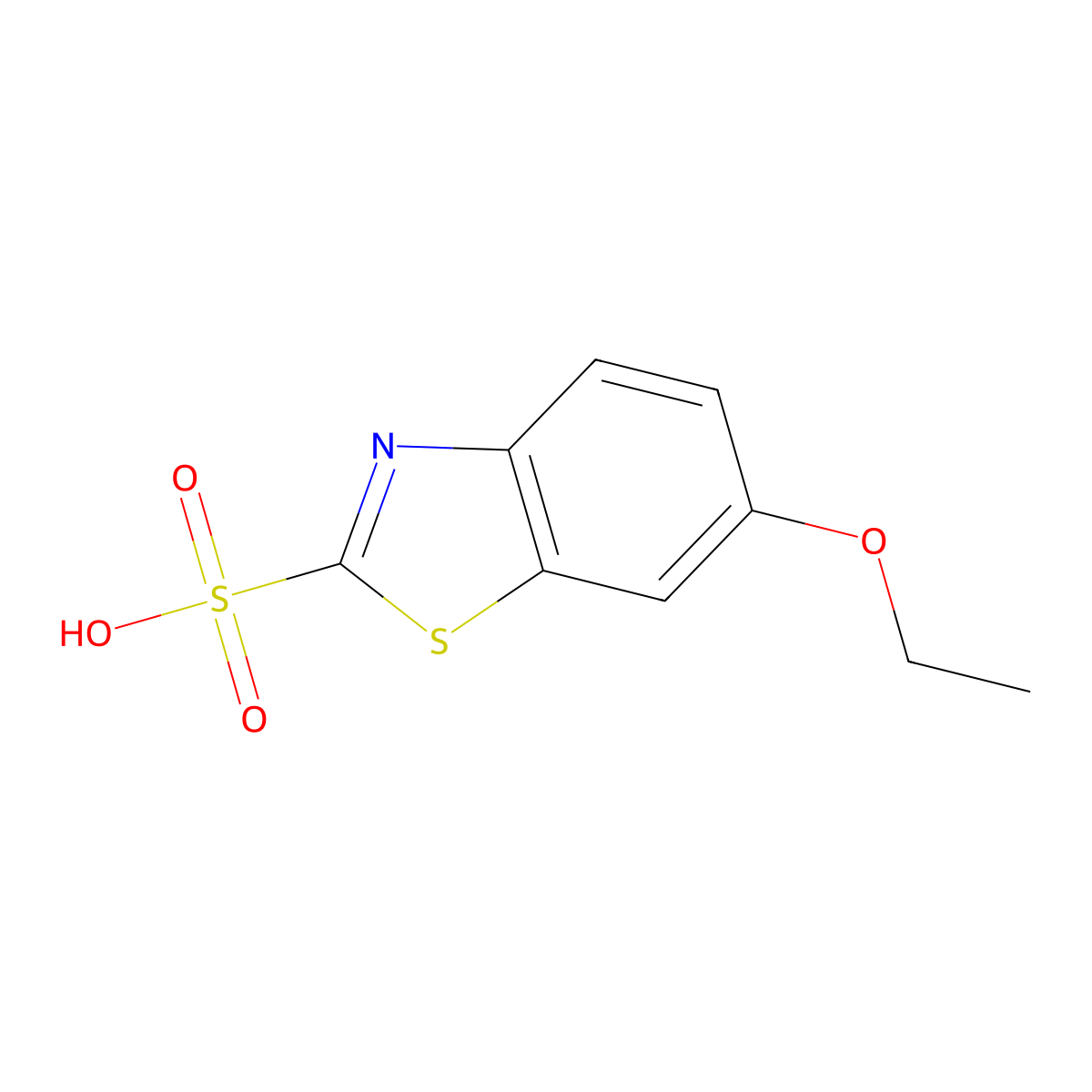 6-Ethoxy-1,3-benzothiazole-2-sulfonic acid molecular structure, CAS 802266-18-8