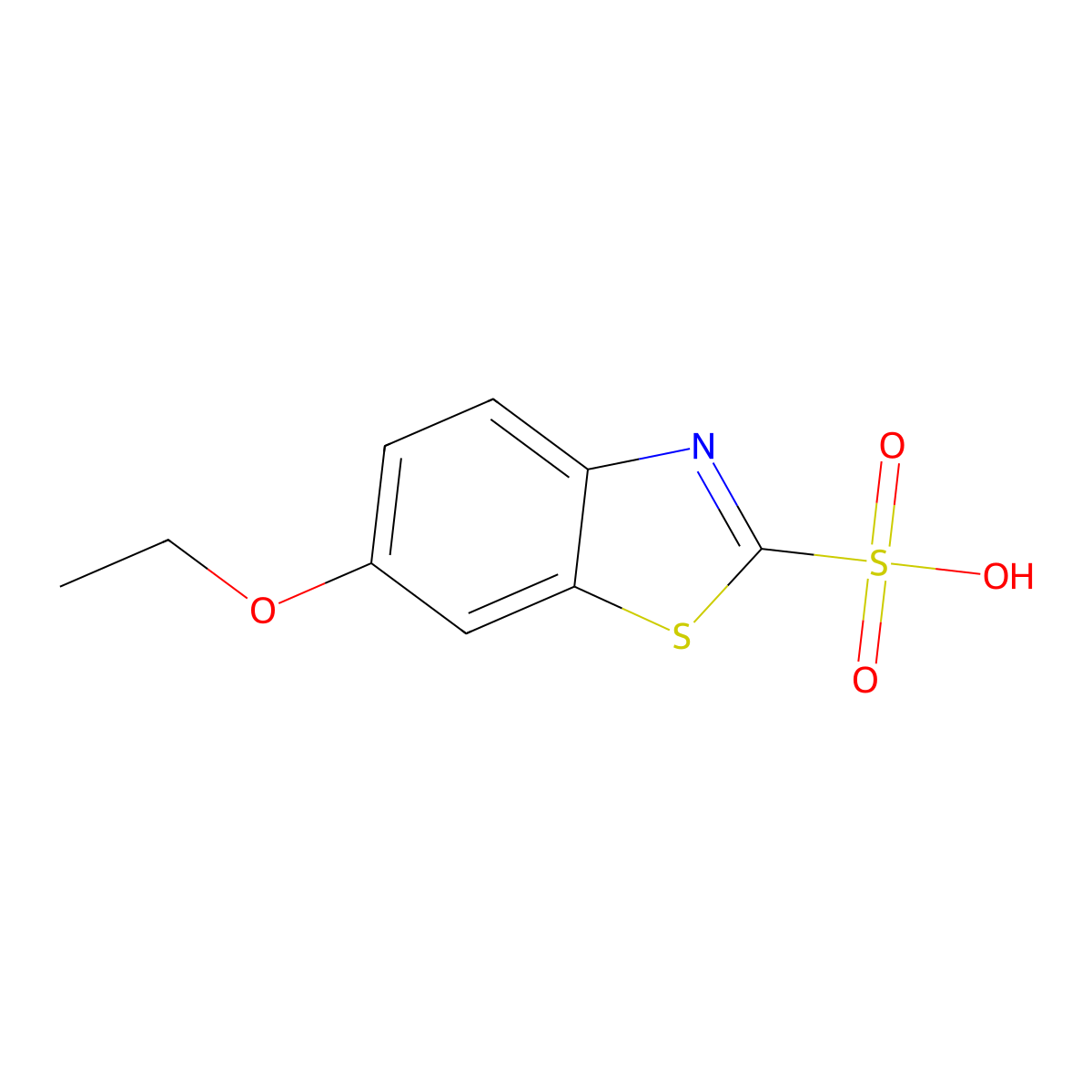 6-Ethoxy-1,3-benzothiazole-2-sulfonic acid molecular structure, CAS 802266-18-8
