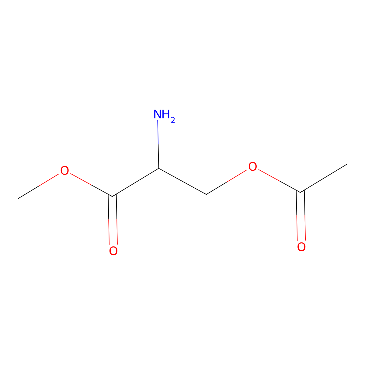 Methyl 3-(acetyloxy)-2-aminopropanoate molecular structure, CAS 802273-33-2