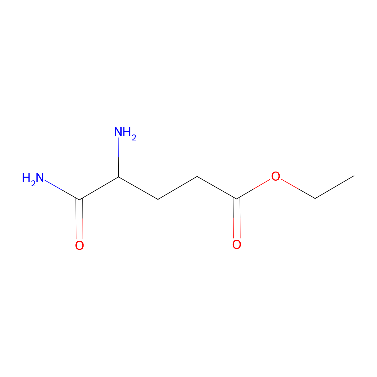 ethyl (4S)-4-amino-4-carbamoylbutanoate molecular structure, CAS 802274-40-4