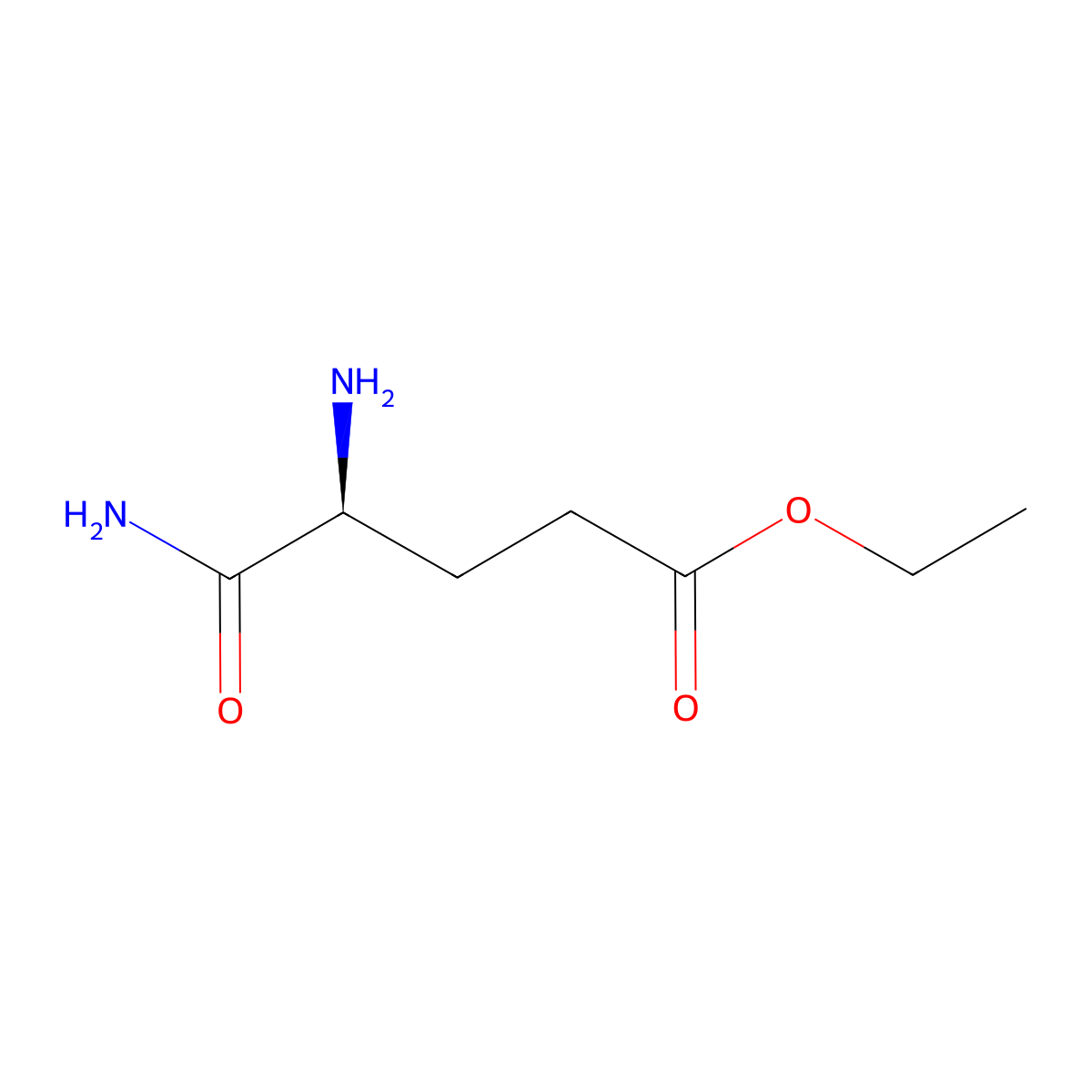 ethyl (4S)-4-amino-4-carbamoylbutanoate molecular structure, CAS 802274-40-4