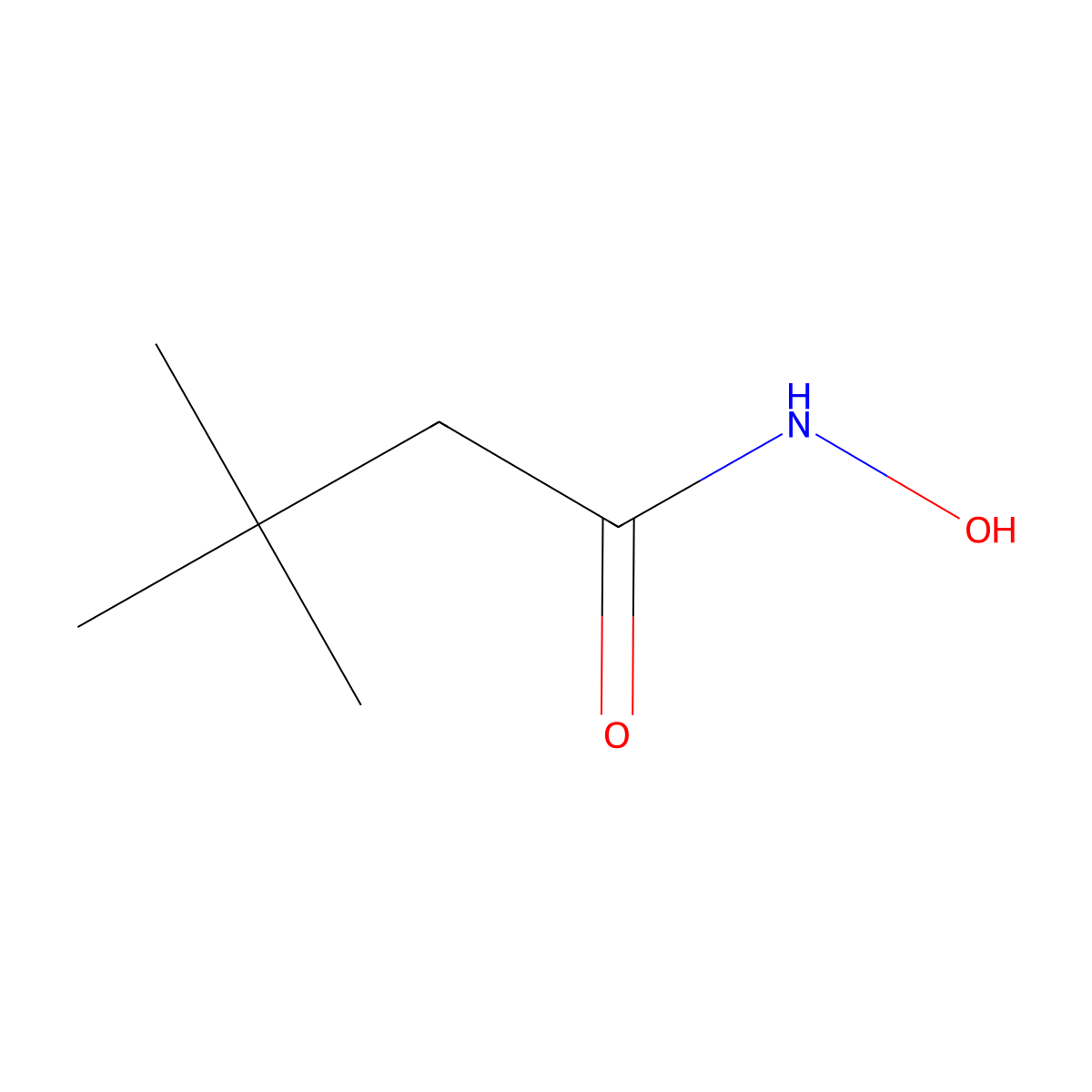 N-hydroxy-3,3-dimethylbutanamide molecular structure, CAS 802277-53-8