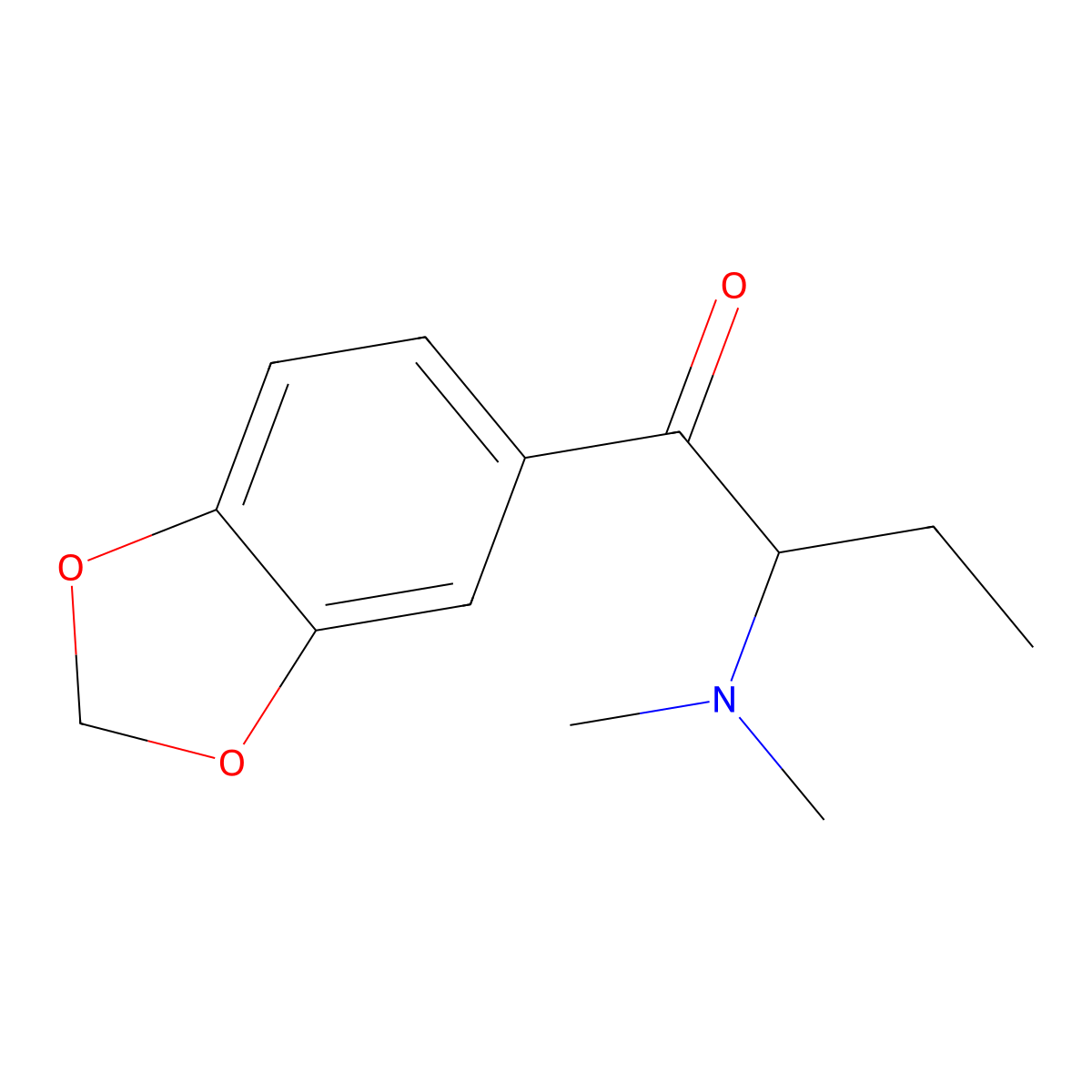 1-(1,3-Benzodioxol-5-yl)-2-(dimethylamino)-1-butanone molecular structure, CAS 802286-83-5
