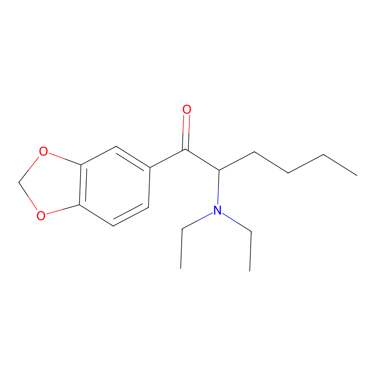 1-(1,3-Benzodioxol-5-yl)-2-(diethylamino)-1-hexanone molecular structure, CAS 802286-84-6