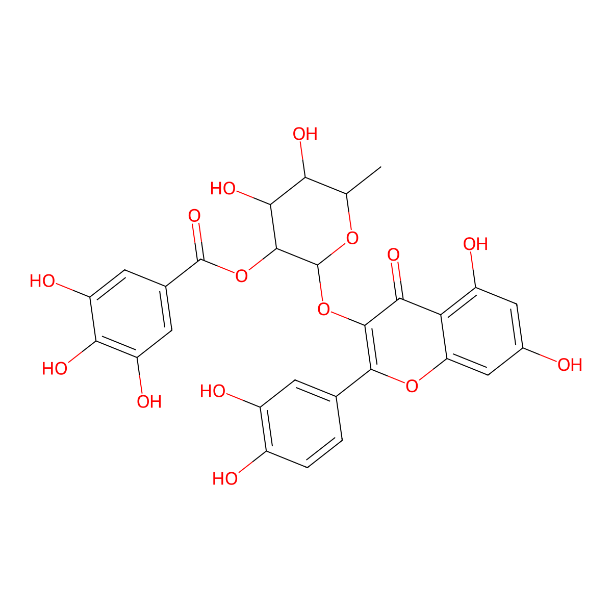 Quercitrin 2''-O-Gallate molecular structure, CAS 80229-08-9