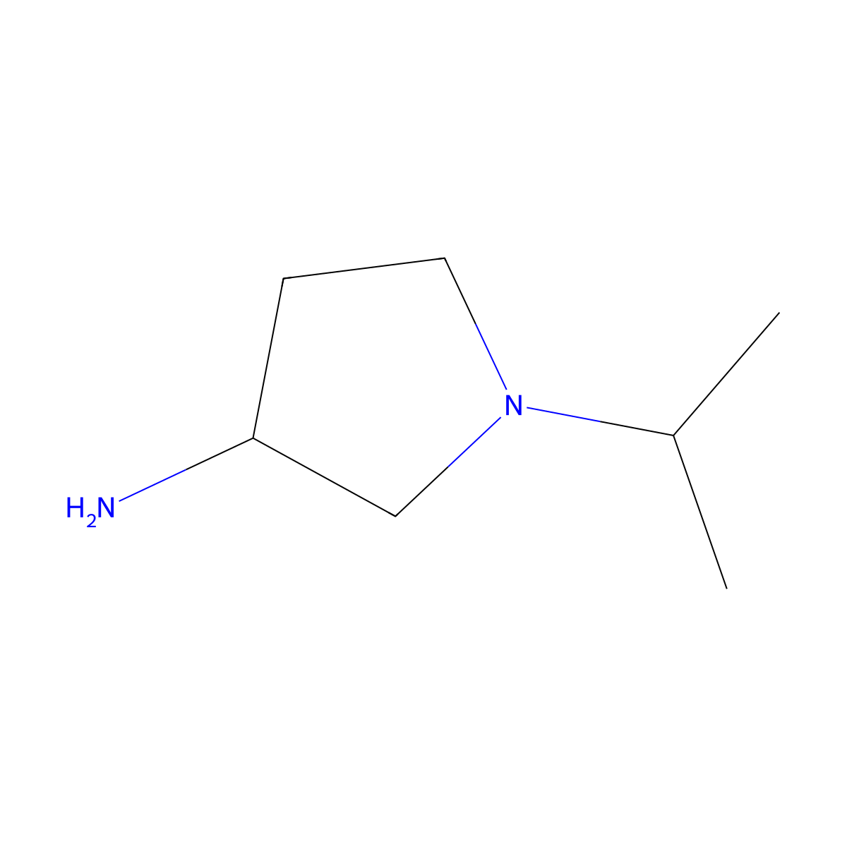 1-(Propan-2-yl)pyrrolidin-3-amine molecular structure, CAS 802293-14-7