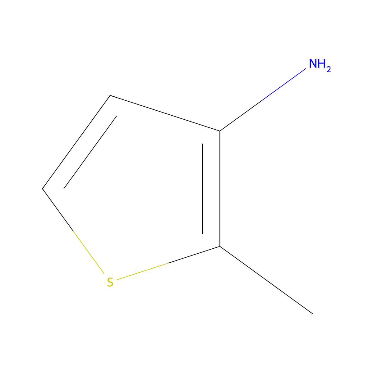 2-Methylthiophen-3-amine molecular structure, CAS 802305-56-2