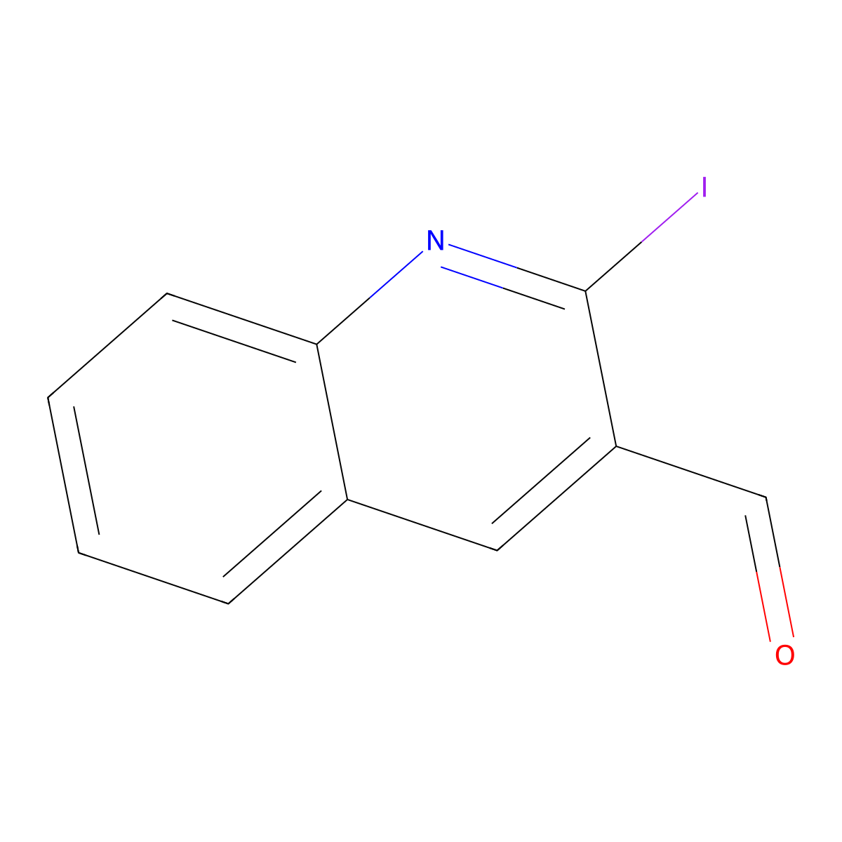 2-Iodoquinoline-3-carbaldehyde molecular structure, CAS 80231-40-9