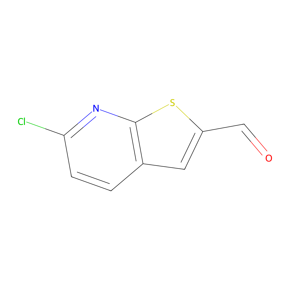 6-Chlorothieno[2,3-b]pyridine-2-carbaldehyde molecular structure, CAS 80231-47-6