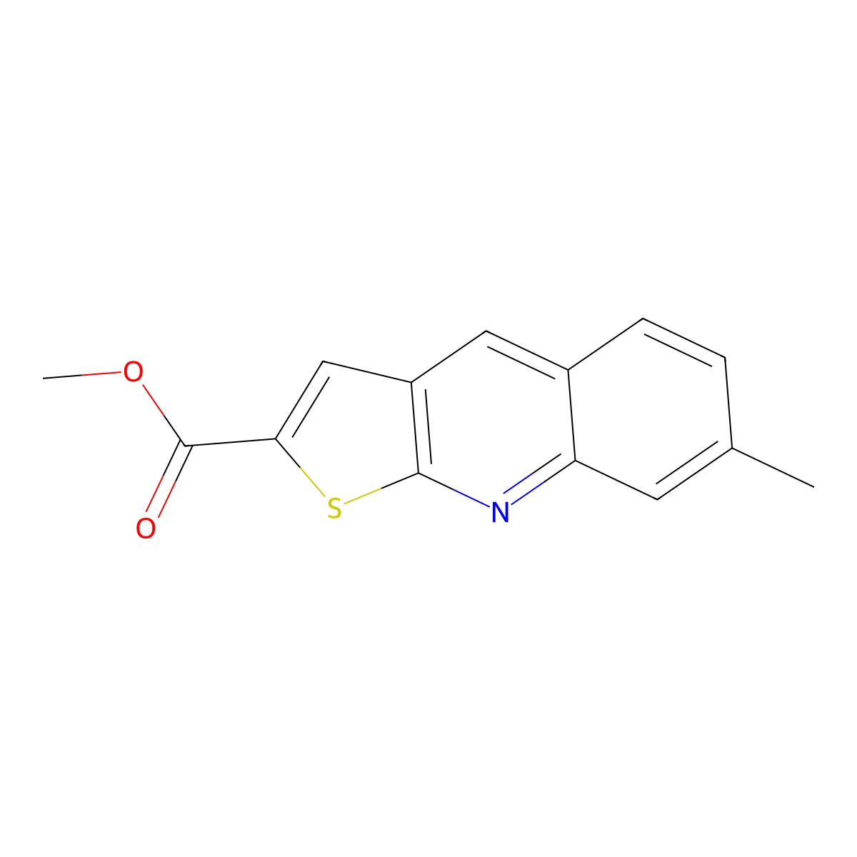 Methyl 7-methylthieno[2,3-b]quinoline-2-carboxylate molecular structure, CAS 80231-61-4