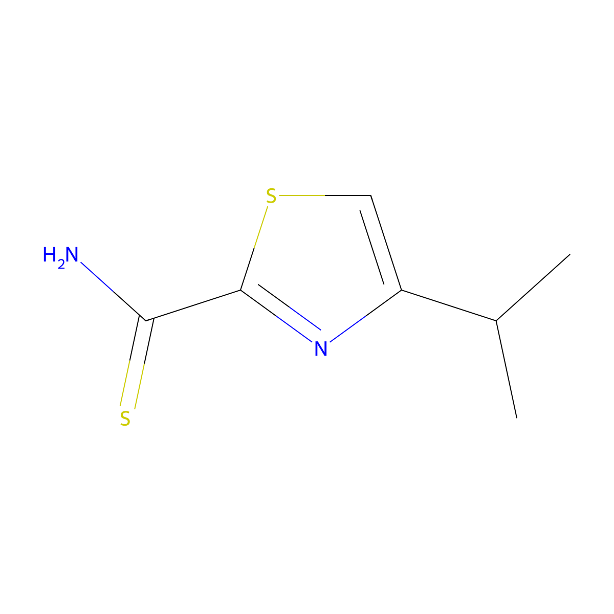 4-(Propan-2-YL)-1,3-thiazole-2-carbothioamide molecular structure, CAS 80232-88-8