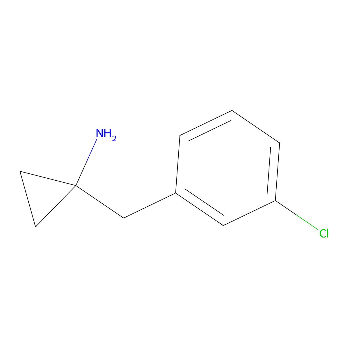 1-(3-Chlorobenzyl)cyclopropanamine molecular structure, CAS 802321-86-4