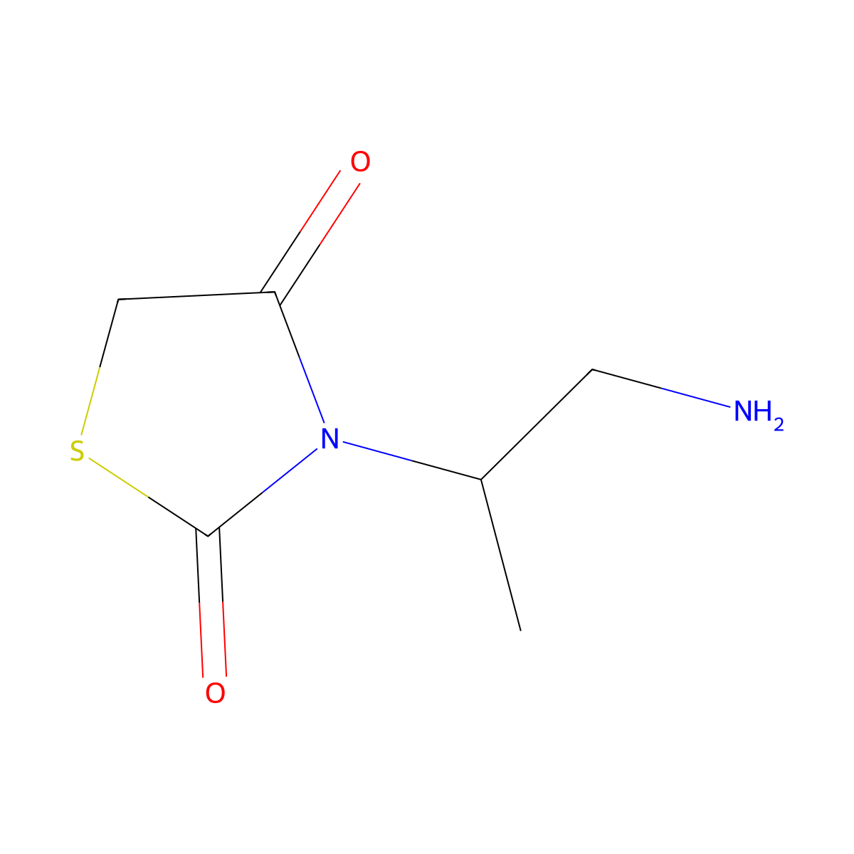 3-(1-Aminopropan-2-YL)-1,3-thiazolidine-2,4-dione molecular structure, CAS 802323-00-8
