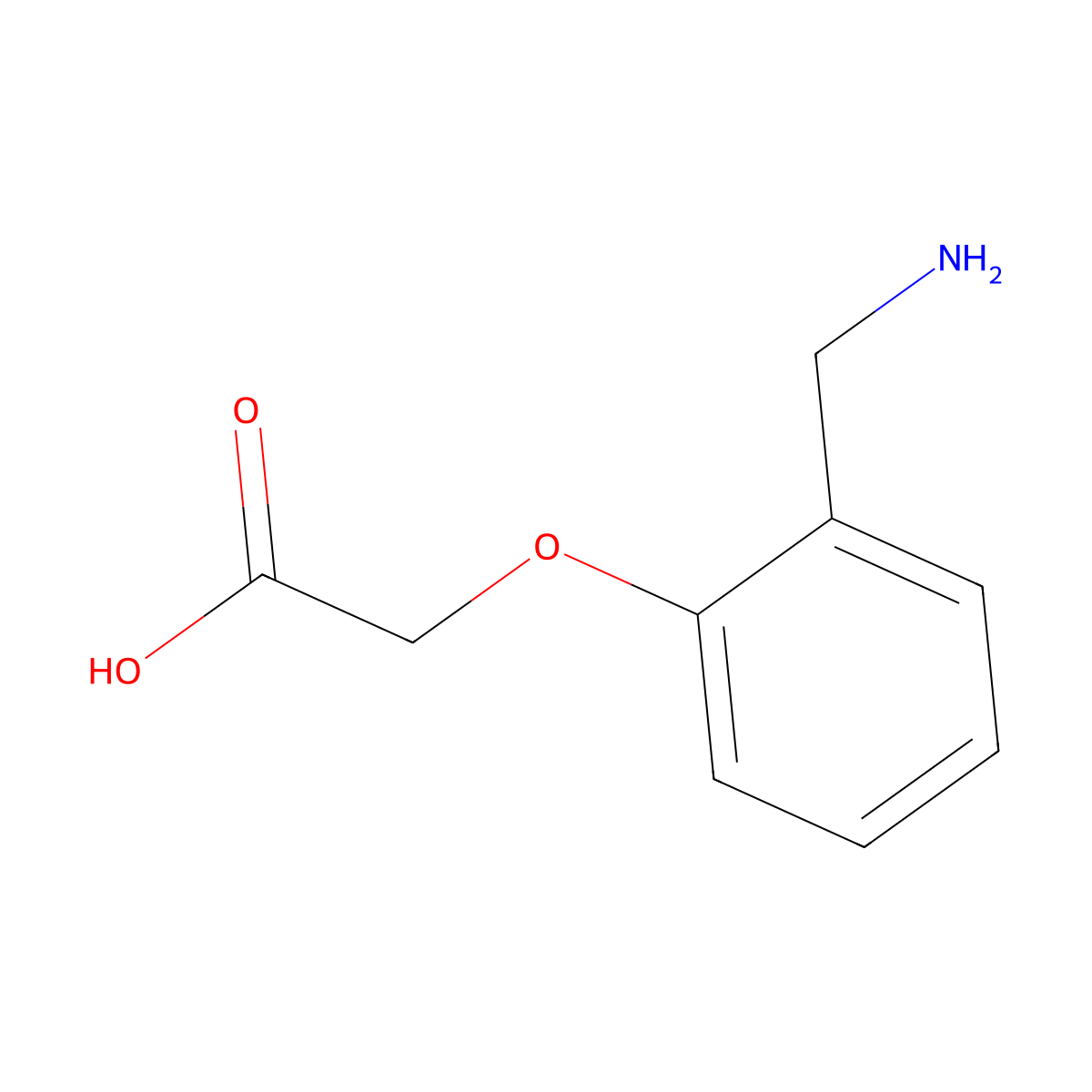 2-[2-(Aminomethyl)phenoxy]acetic acid molecular structure, CAS 802330-60-5
