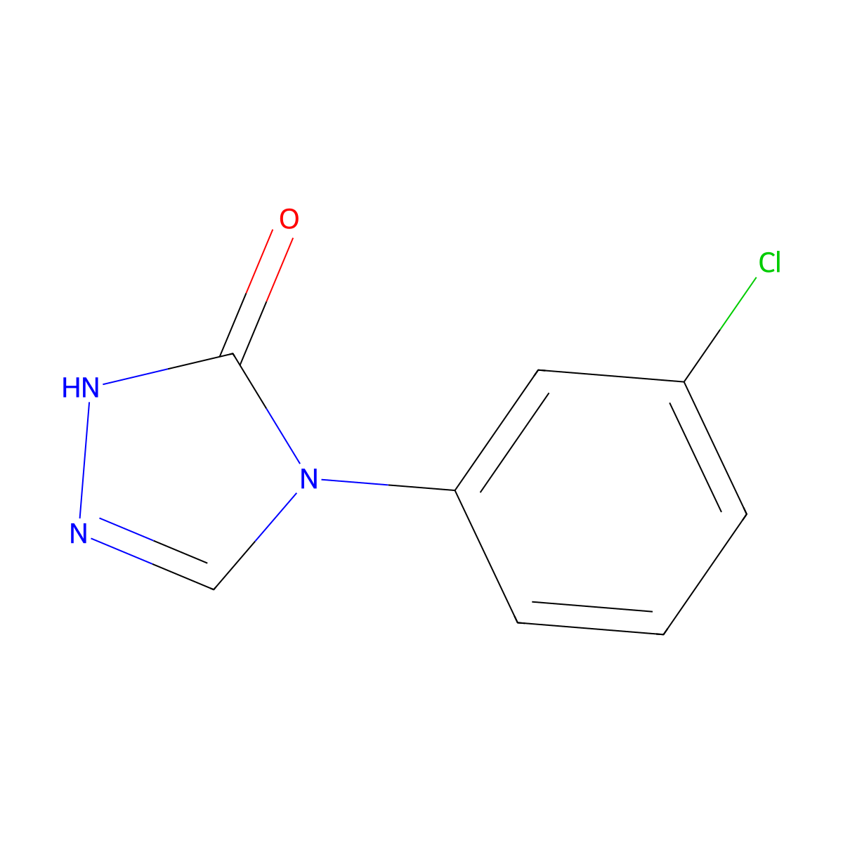 4-(3-chlorophenyl)-2,4-dihydro-3H-1,2,4-triazol-3-one molecular structure, CAS 80240-38-6