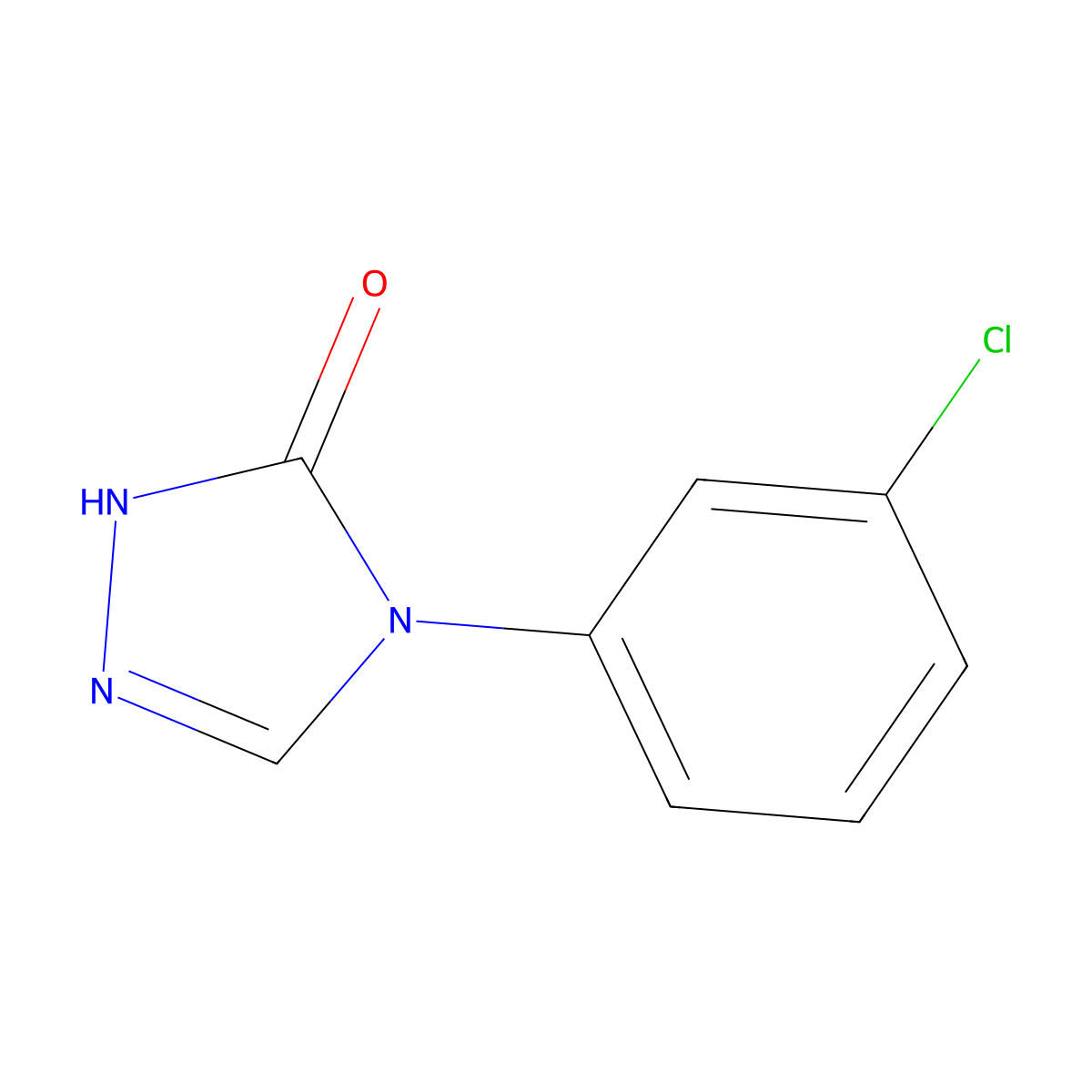 4-(3-chlorophenyl)-2,4-dihydro-3H-1,2,4-triazol-3-one molecular structure, CAS 80240-38-6